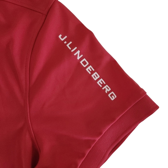 J. LINDEBERG Tour tech slim fit polo golf pink (coral) large - Picture 6 of 10